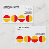 Rotende Kreise - rot und orange Visitenkarte (Vorne/Hinten)