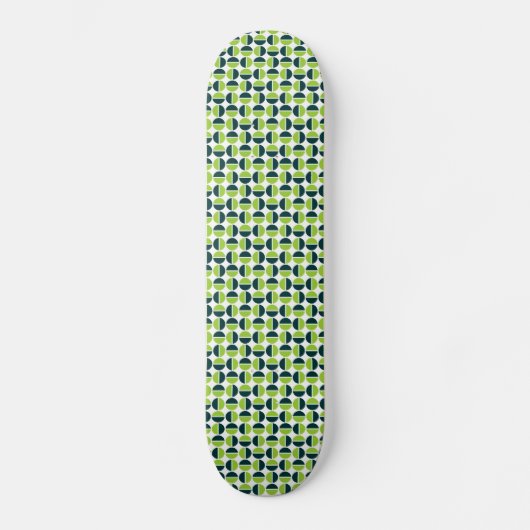 Rotende Kreise - Schattierungen grüner Flächen Skateboard (Vorderseite)