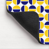 Rotende Kreise - Tiefe Marine und orange Mousepad (Ecke)