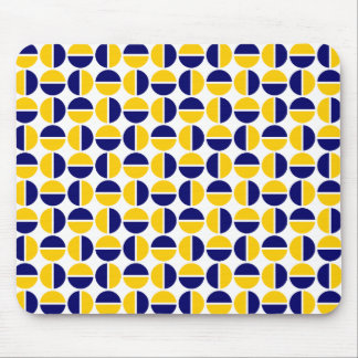 Rotende Kreise - Tiefe Marine und orange Mousepad