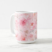 Rötenwasserfarben-Blumen Kaffeetasse (Vorderseite Links)