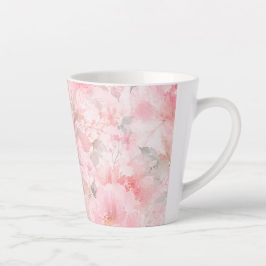 Rötenwasserfarben-Blumen Milchtasse (Rechts)