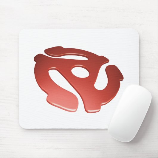 Roter 3D 45 U/min Adapter Mousepad (Mit Mouse)