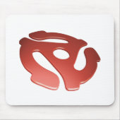 Roter 3D 45 U/min Adapter Mousepad (Vorne)