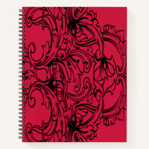 Roter Abendessen-Spiralblock Notizblock