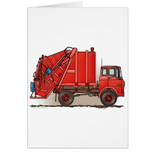 Roter Abfall-LKW