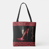 Roter Absatz-Champagne-Leopard-Entwurf Tasche (Rückseite)