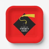 Roter Abschluss 2025 Party Pappteller (Vorderseite)