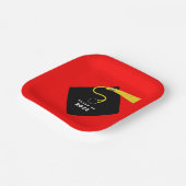 Roter Abschluss 2025 Party Pappteller (Gewinkelt)