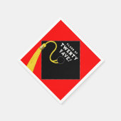 Roter Abschluss 2025 Party Serviette (Ecke)