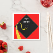 Roter Abschluss 2025 Party Serviette (Beispiel)