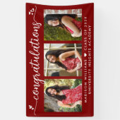 Roter Abschluss 3 Foto Moderne kalligraphische Her Banner (Vertikal)