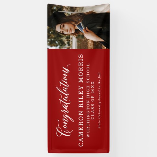 Roter Abschluss Banner (Vertikal)