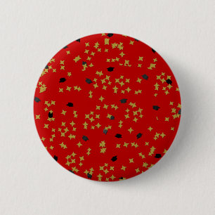 Roter Abschluss Confetti Tasten Button