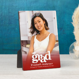 Roter Abschluss Foto Fett Typografie Minimalistisc Fotoplatte