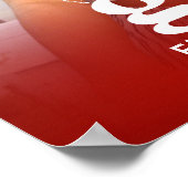 Roter Abschluss Foto Fett Typografie Minimalistisc Poster (Ecke)