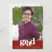 Roter Abschluss Foto Moderne fette Typografie Ankündigung (Vorderseite)