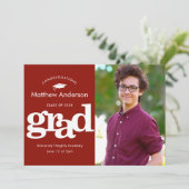 Roter Abschluss Foto moderne, fette Typografie Ankündigung (Stehend Vorderseite)