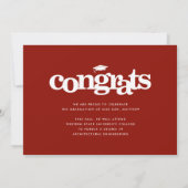 Roter Abschluss Foto moderne, fette Typografie Ankündigung (Rückseite)