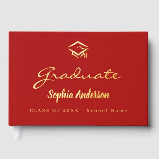 Roter Abschluss Gästebuch (Vorderseite)