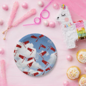 Roter Abschluss Hut am Himmel Pappteller (Party)