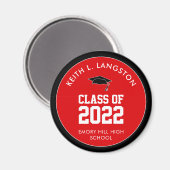 Roter Abschluss Personalisiert Magnet (Vorderseite/Rückseite)