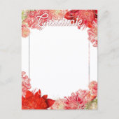 Roter Abschluss von Cornfloral Botanical Boho Postkarte (Vorderseite)
