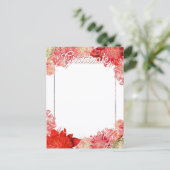 Roter Abschluss von Cornfloral Botanical Boho Postkarte (Stehend Vorderseite)