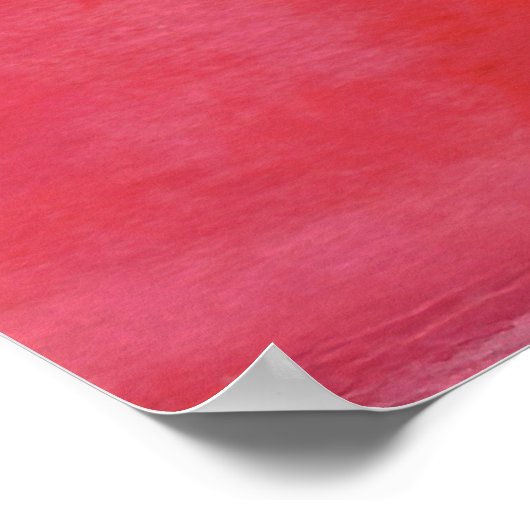 Roter Abstrakter Gelbfisch Poster (Ecke)