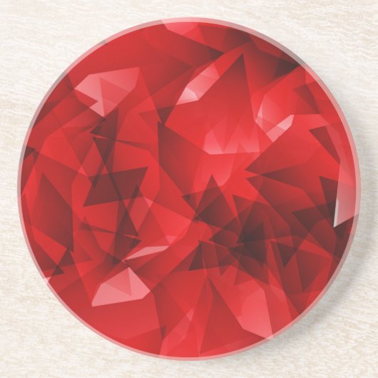 Roter abstrakter geometrischer Hintergrund-51083 Getränkeuntersetzer (Vorne)