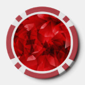 Roter abstrakter geometrischer Hintergrund-51083 Pokerchips (Rückseite)