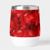 Roter abstrakter geometrischer Kristallhintergrund (Rückseite)