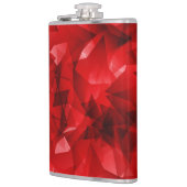 Roter abstrakter geometrischer Kristallhintergrund Flachmann (Links)