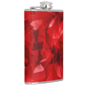 Roter abstrakter geometrischer Kristallhintergrund Flachmann (Rechts)