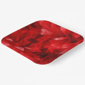 Roter abstrakter geometrischer Kristallhintergrund Pappteller (Gewinkelt)