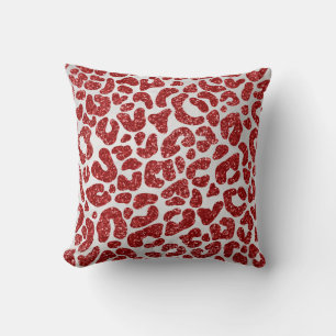 Roter abstrakter Gepard Kissen