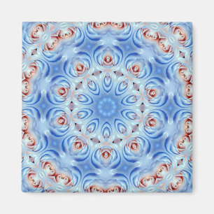 roter abstrakter Magnet der weißen und blauen