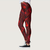 Roter abstrakter Regenbogen-Entwurf Leggings (Links)