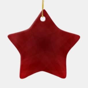 Roter abstrakter Weihnachtssternenschmuck Keramikornament