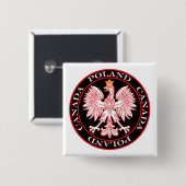 Roter Adler aus Polen Button (Vorne & Hinten)