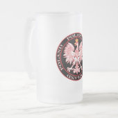 Roter Adler Mattglas Bierglas (Vorderseite Links)