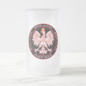 Roter Adler Mattglas Bierglas (Mittel)