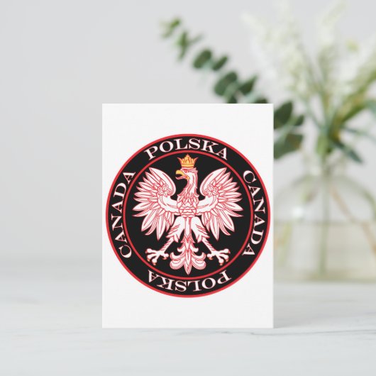 Roter Adler Postkarte (Stehend Vorderseite)