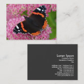 Roter Admiral auf See (Herbstfreude) Visitenkarte (Vorne/Hinten)