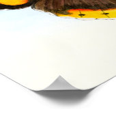 Roter Admiral Butterfly Aquarellmaler Poster (Ecke)