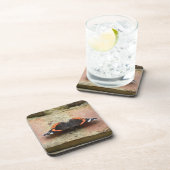 Roter Admiral Butterfly Cork Untersetzer (Rechte Seite)