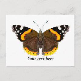 Roter Admiral Butterfly Kulturpass Postkarte