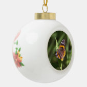 Roter Admiral Keramik Kugel-Ornament (Links)