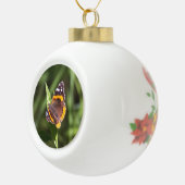 Roter Admiral Keramik Kugel-Ornament (Rechts)
