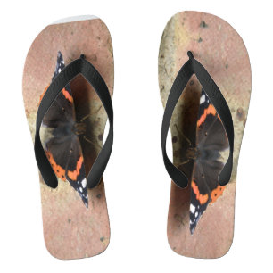 Roter Admiral Schmetterling Flip Flops Badesandalen